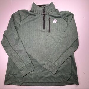 Alaskan Hardgear Duluth X-Large Green Quarter Zip Pocket Long Sleeve Sweater